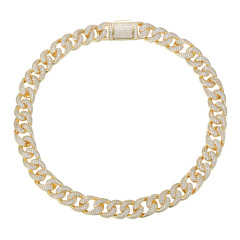 Gold Plated Cuban Chain Necklace 14mm