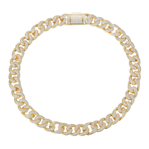 Gold Plated Cuban Chain Necklace 14mm