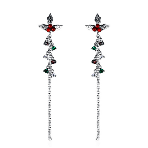 Christmas mistletoe Long Studs Earrings