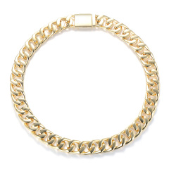 18K Gold Plated Iced Out Cuban Link Chain Necklace