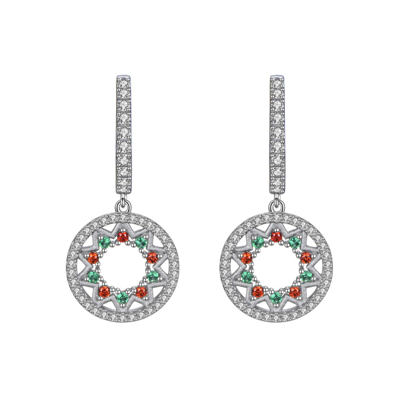 Christmas amusement park ferris wheel earrings