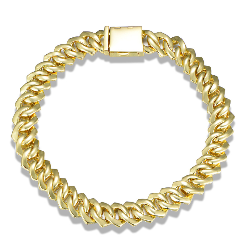 Iced out cuban link chain necklace 18mm