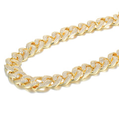 Gold Plated Cuban Chain Necklace 14mm
