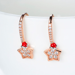 Christmas Star Long Studs Earrings