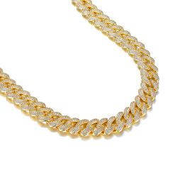 14mm Cuban Link Chain 18K Gold Plated