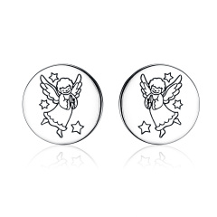 Christmas little angel studs earrings
