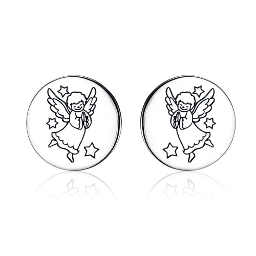 Christmas little angel studs earrings
