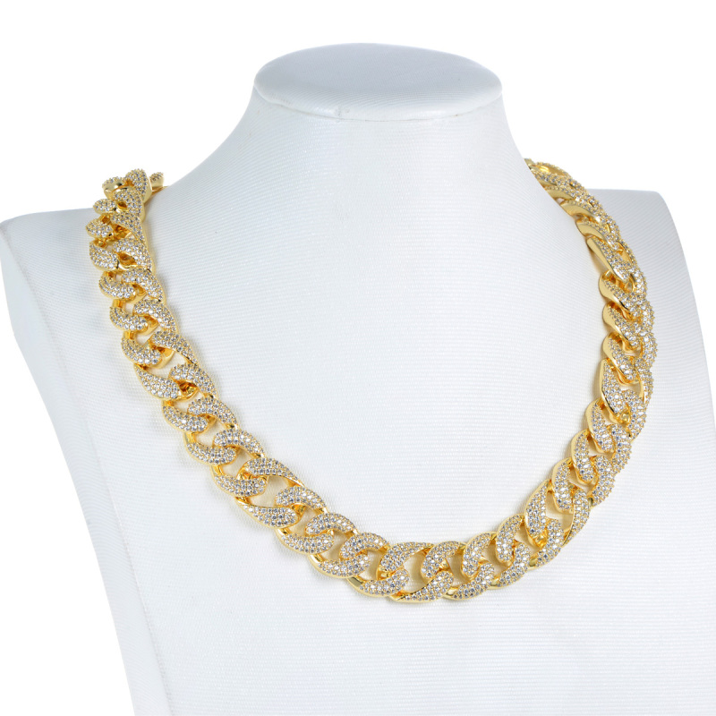 Gold Plated Cuban Chain Necklace 14mm