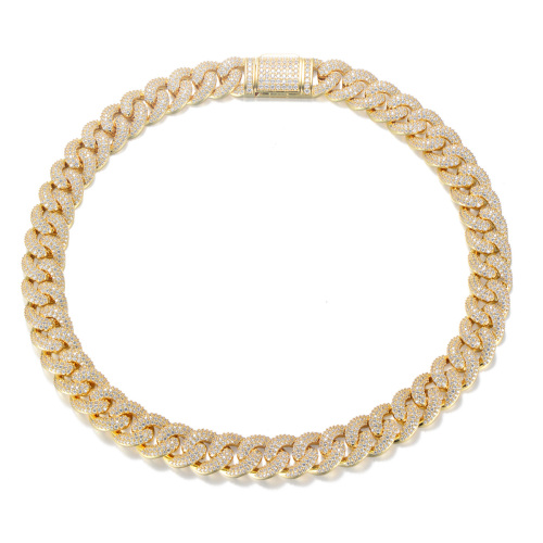 18K Gold Cuban Chain Necklace 14mm