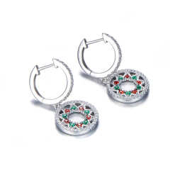 Christmas amusement park ferris wheel earrings