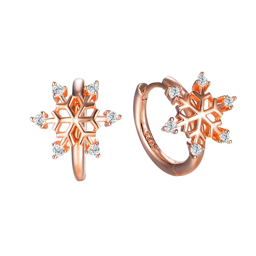 Christmas Ice crystal snowflake earrings