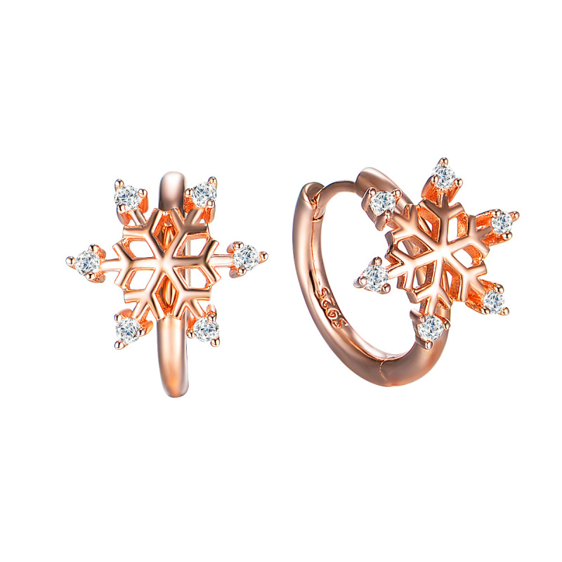 Christmas Ice crystal snowflake earrings