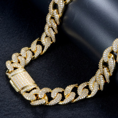 Gold Plated Cuban Chain Necklace 14mm