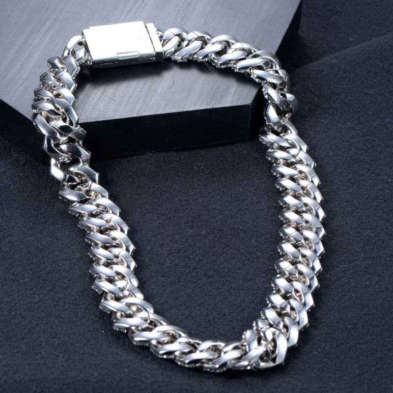 19mm Cuban Link Chain Necklace AAA CZ