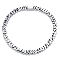 Cuban link chain 12mm rhodium plated