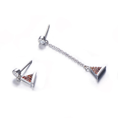 Christmas hat asymmetric studs earrings