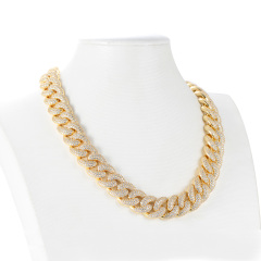 18K Gold Cuban Chain Necklace 14mm