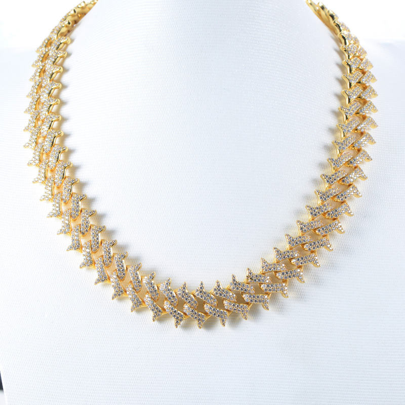 14K Gold Plated Cuban Link Chain 15mm