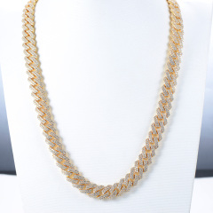 Cuban Link Chain 14K Gold Plated 12mm