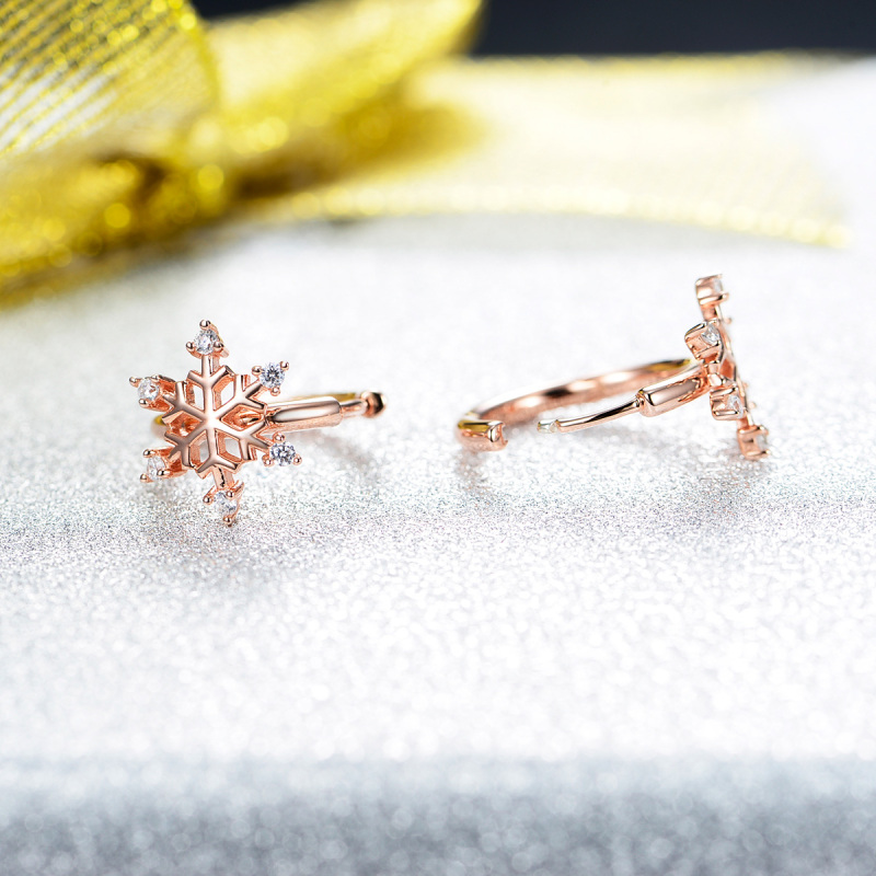 Christmas Ice crystal snowflake earrings