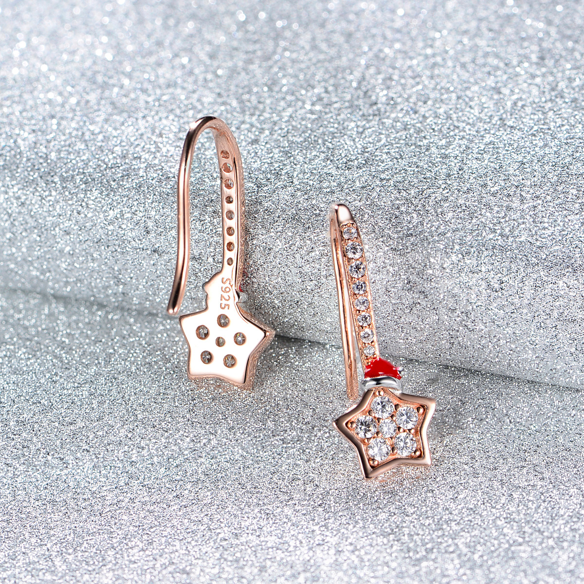 Christmas Star Long Studs Earrings