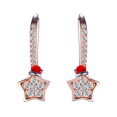 Christmas Star Long Studs Earrings