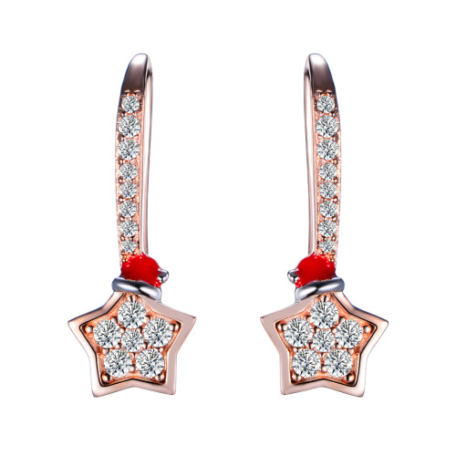 Christmas Star Long Studs Earrings