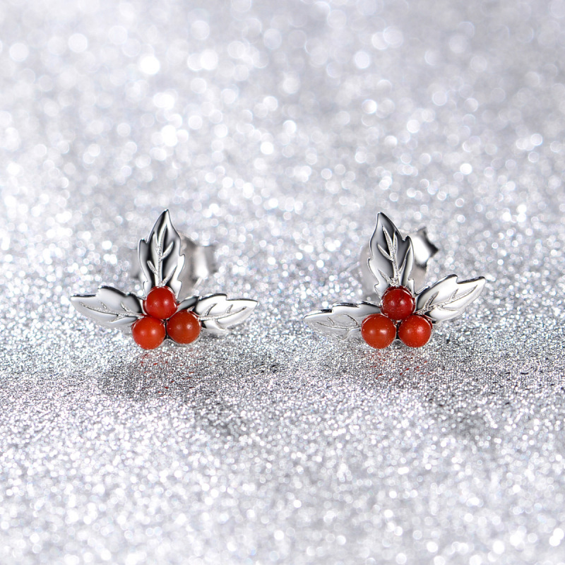 Christmas mistletoe Long Studs Earrings