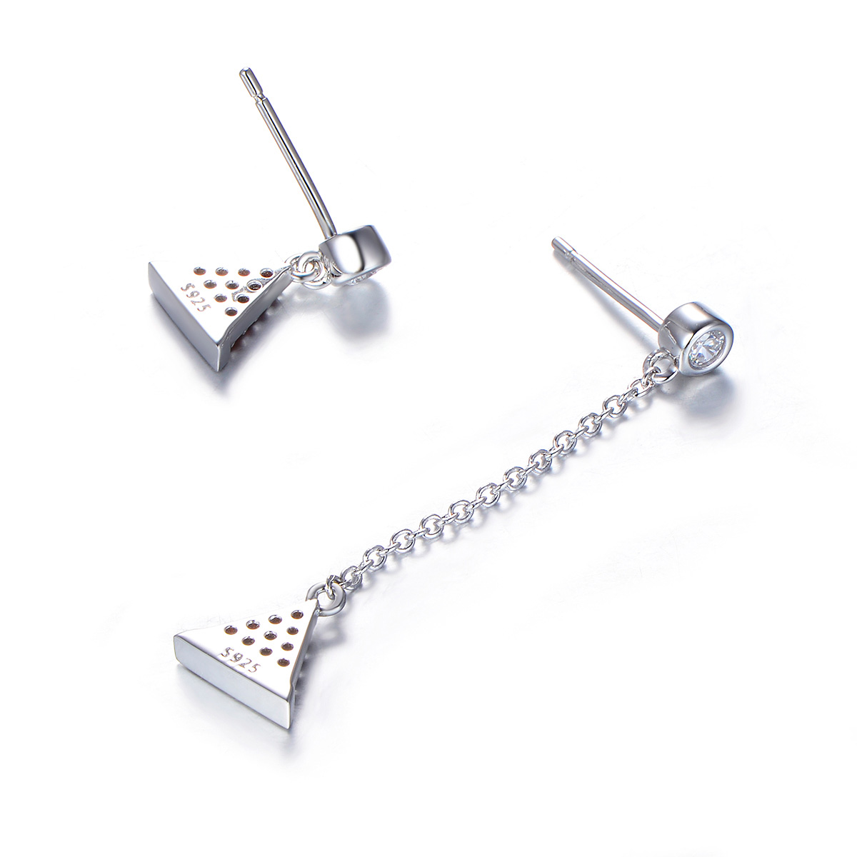 Christmas hat asymmetric studs earrings
