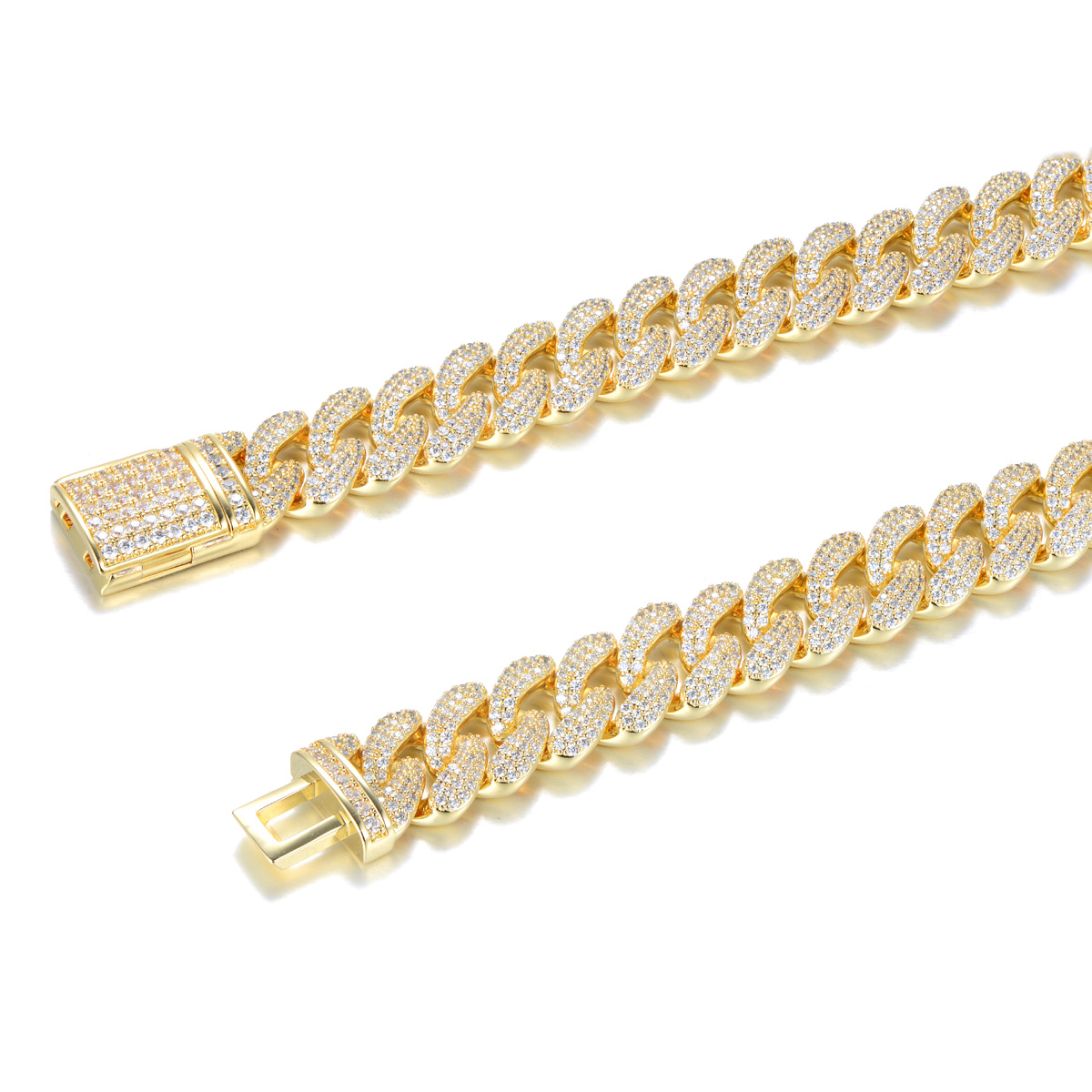 14mm Cuban Link Chain 18K Gold Plated