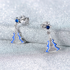 Christmas trees and stars studs earrings