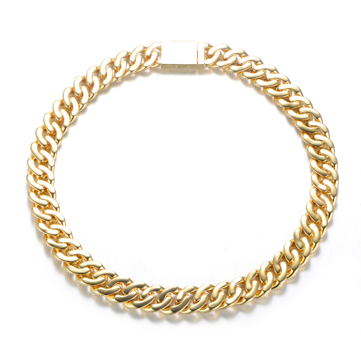 18K Gold Cuban Chain Necklace 14mm