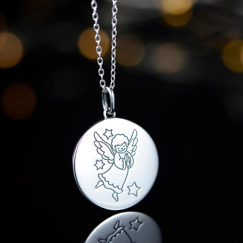 Christmas little angel pendant necklace