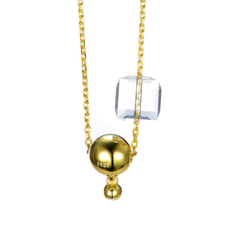 Christmas small golden necklace