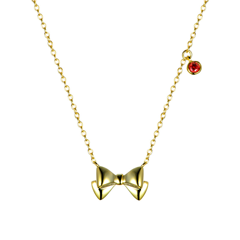 Christmas bow 18K Gold Plated Necklace