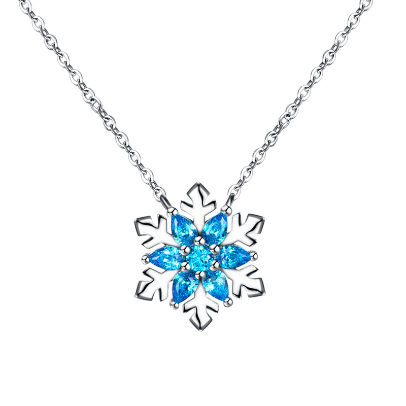 Christmas snowflake star pendant necklace