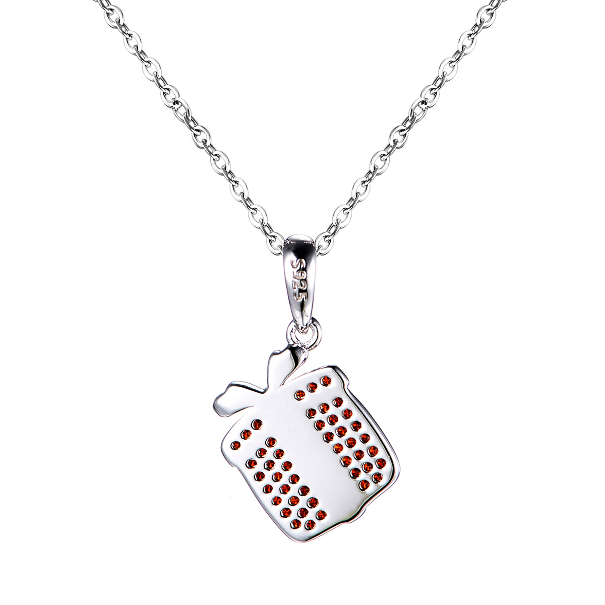 Christmas gift package silver pendant necklace