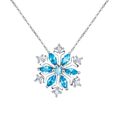 Christmas snowflake star pendant necklace