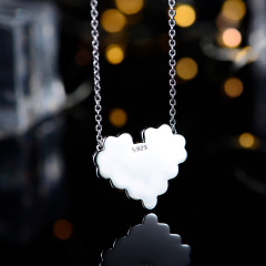 Christmas Gift Crystal Love Heart Necklace