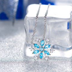 Christmas snowflake star pendant necklace