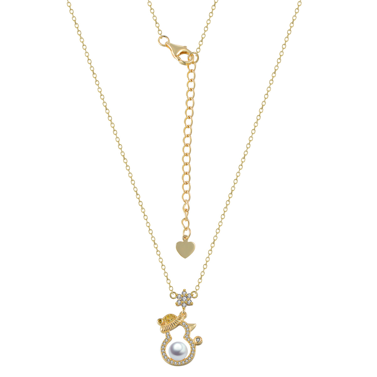 Christmas snowman pearl necklace