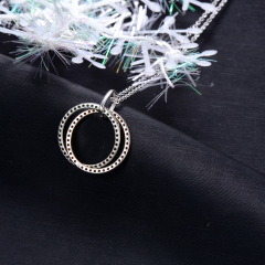 Christmas Big Circle Pendant Necklace