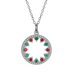 Christmas amusement park ferris wheel pendant necklace