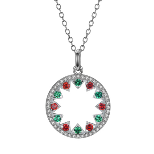 Christmas amusement park ferris wheel pendant necklace