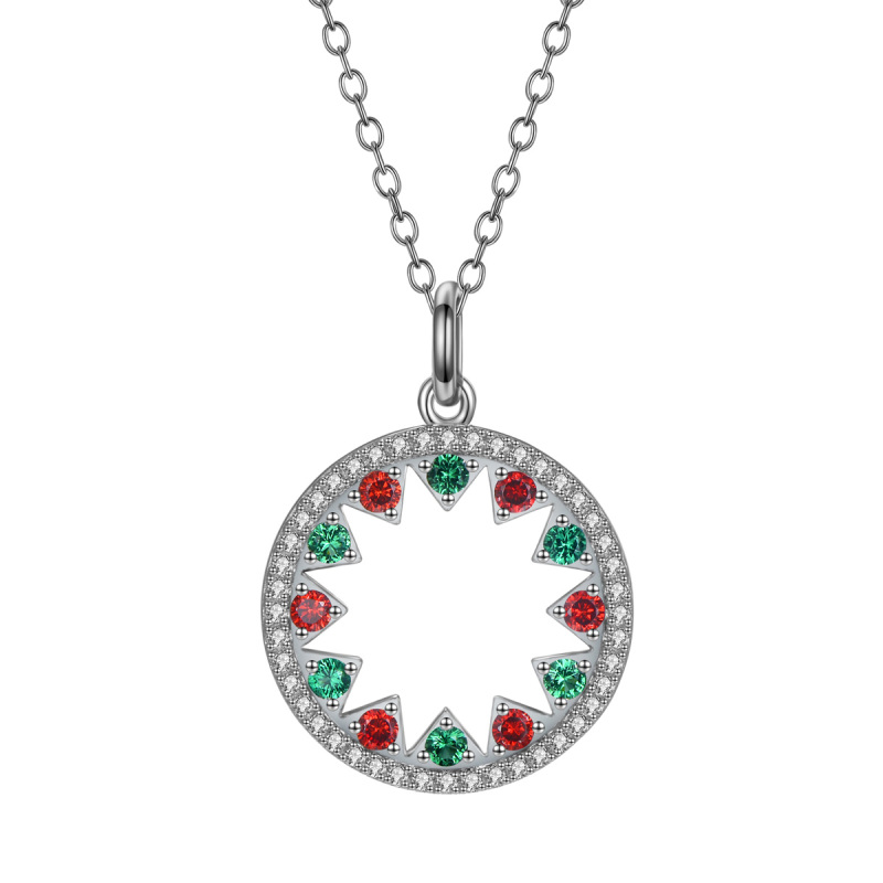Christmas amusement park ferris wheel pendant necklace