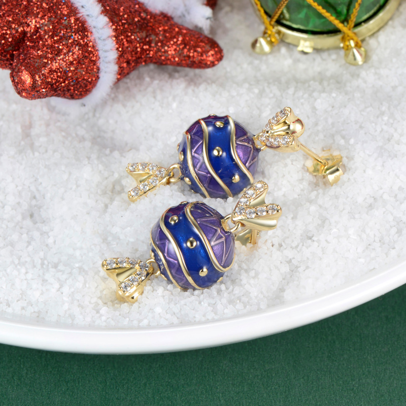 Christmas Sweet Candy Studs Earrings