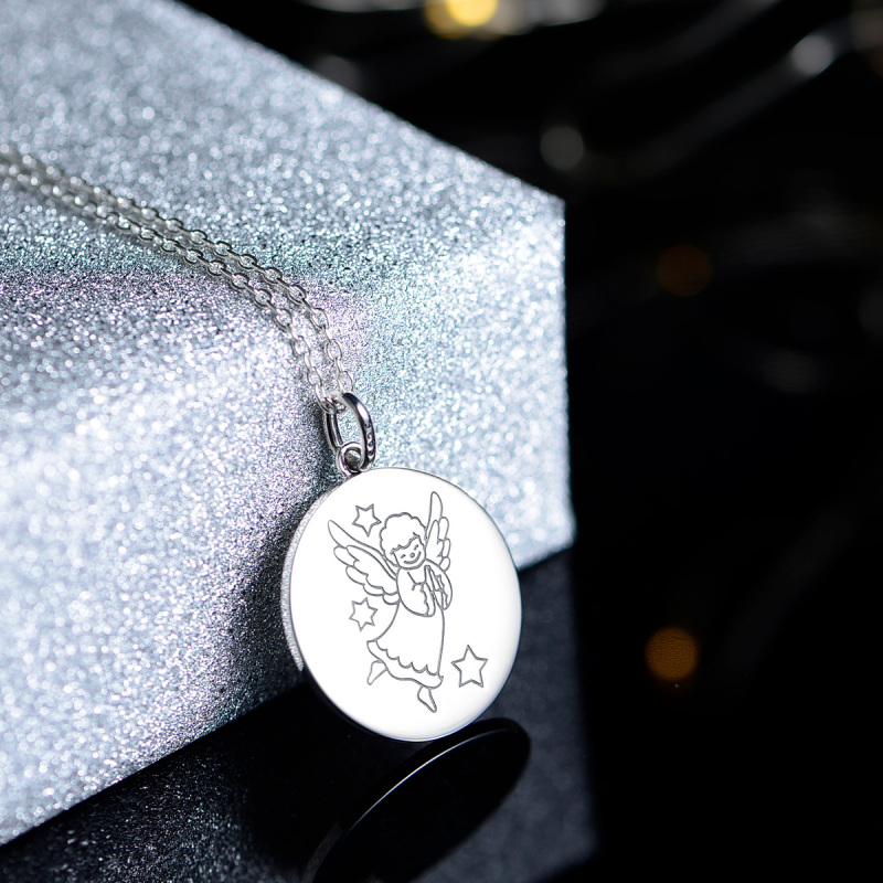 Christmas little angel pendant necklace