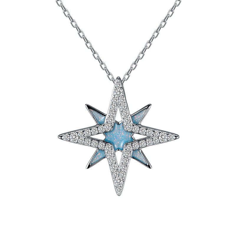 Christmas twinkling star pendant necklace