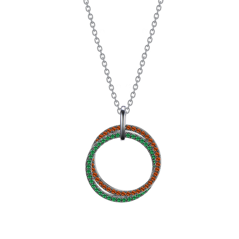 Christmas Big Circle Pendant Necklace