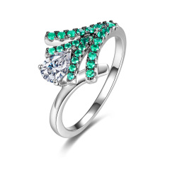 Christmas trees glittering ring